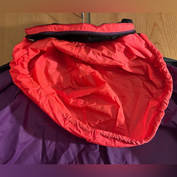 Vintage 1980s ISPO Colorblock Windbreaker Neon Pink Purple Black G/L - Picture 3 of 7